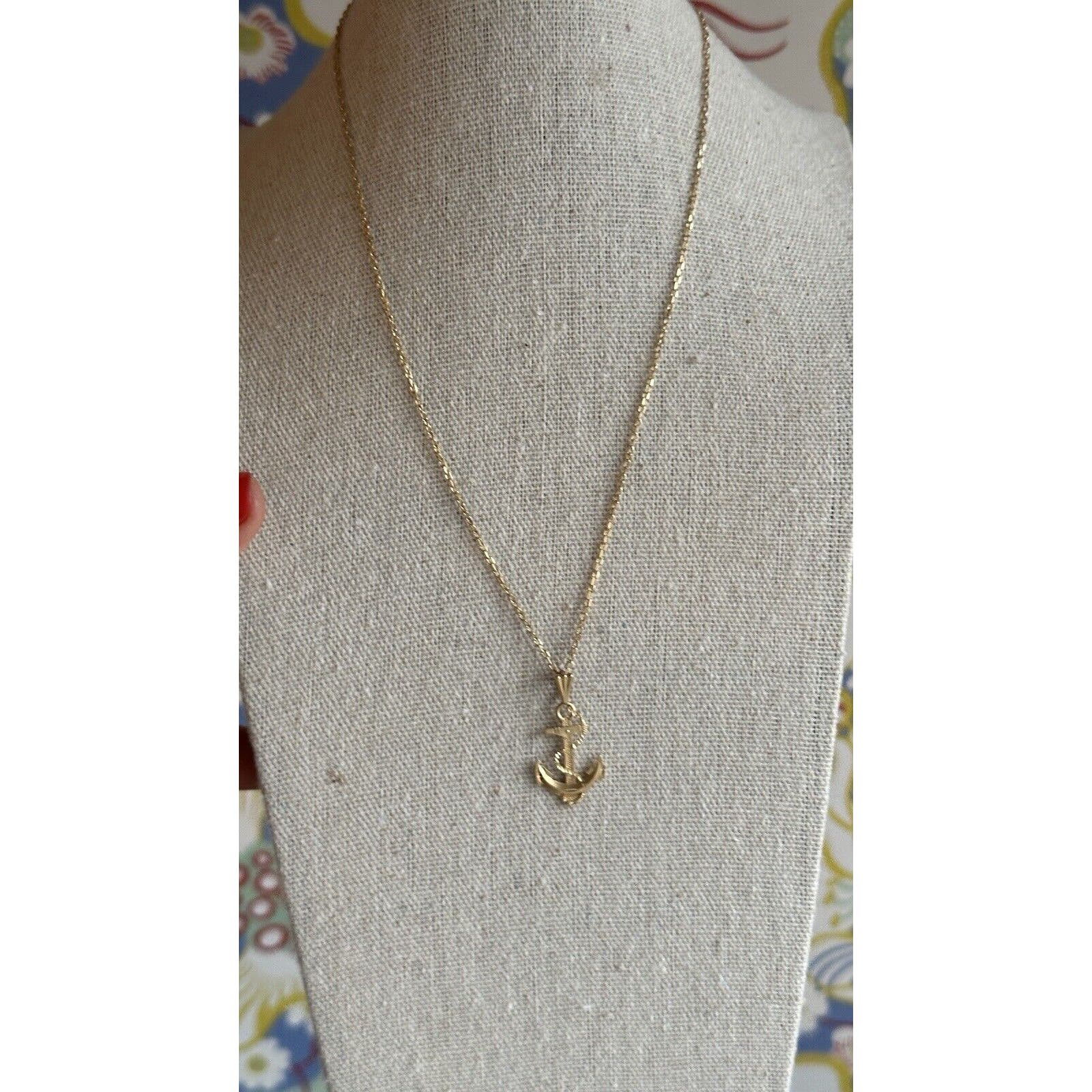 14k Michael Anthony Anchor Pendant Necklace